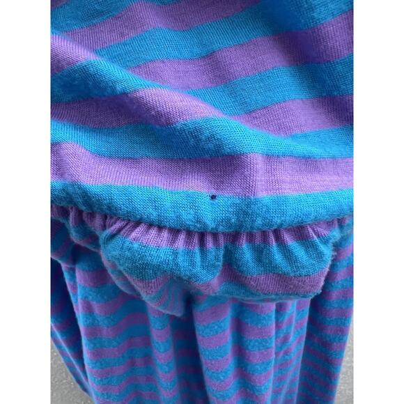 Womens Just Love Dress Size Medium Blue and Purple Striped Sleeveless - Picture 9 of 10